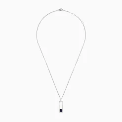 Necklaces & Pendants|BH Multi Royale Bleu 14K White Gold Sapphire and Diamond Pendant