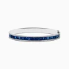 Bracelets|Effy Jewelry Royale Bleu 14K White Gold Blue Sapphire and Diamond Bangle