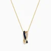 Necklaces & Pendants|Effy Jewelry Royale Bleu 14K Yellow Gold Blue Sapphire and Diamond Pendant