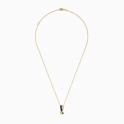 Necklaces & Pendants|Effy Jewelry Royale Bleu 14K Yellow Gold Blue Sapphire and Diamond Pendant