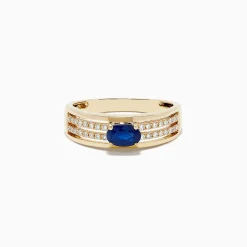 Rings|BH Multi Royale Bleu 14K Yellow Gold Sapphire and Diamond Ring