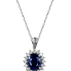 Necklaces & Pendants|Effy Jewelry Royalty 14K White Gold Blue Sapphire and Diamond Pendant, 2.29 TCW