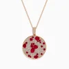 Necklaces & Pendants|Effy Jewelry Ruby Royal 14K Rose Gold Ruby and Diamond Statement Pendant, 4.19 TCW