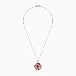 Necklaces & Pendants|Effy Jewelry Ruby Royal 14K Rose Gold Ruby and Diamond Statement Pendant, 4.19 TCW