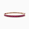 Bracelets|Effy Jewelry Ruby Royale 14K Rose Gold Ruby and Diamond Bangle, 3.93 TCW