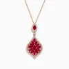 Necklaces & Pendants|Effy Jewelry Ruby Royale 14K Rose Gold Ruby and Diamond Pendant