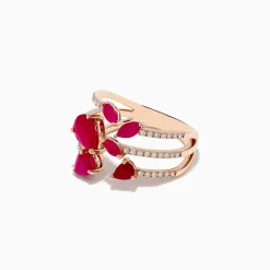 Rings|Effy Jewelry Ruby Royale 14K Rose Gold Ruby and Diamond Ring