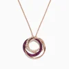 Necklaces & Pendants|Effy Jewelry Ruby Royale 14K Rose Gold Ruby and Diamond Circles Pendant, 0.66 TCW