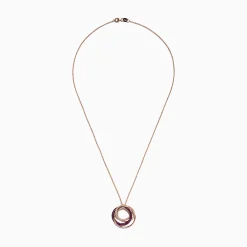 Necklaces & Pendants|Effy Jewelry Ruby Royale 14K Rose Gold Ruby and Diamond Circles Pendant, 0.66 TCW