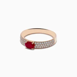 Rings|Effy Jewelry Ruby Royale 14K Rose Gold Ruby and Diamond Ring