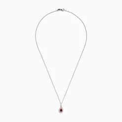 Necklaces & Pendants|Effy Jewelry Ruby Royale 14K Two Tone Gold Pear Shaped Ruby Pendant, 0.68 TCW