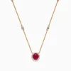 Necklaces & Pendants|Effy Jewelry Ruby Royale 14K Yellow Gold Ruby and Diamond Station Necklace, 1.11 TCW