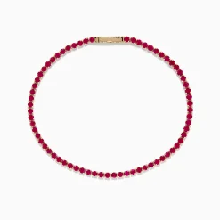 Bracelets|Effy Jewelry Ruby Royale 14K Yellow Gold Ruby Tennis Bracelet