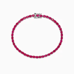 Bracelets|BH Multi Ruby Royale Sterling Silver Ruby Tennis Bracelet, 6.99 TCW