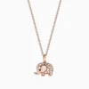Necklaces & Pendants|Effy Jewelry Safari 14K Rose Gold Diamond Elephant Pendant, 0.21 TCW