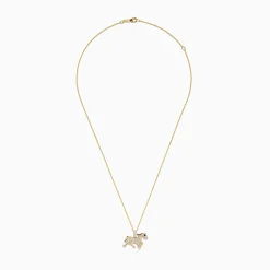 Necklaces & Pendants|Effy Jewelry Safari 14K Yellow Gold and Diamond Horse Pendant