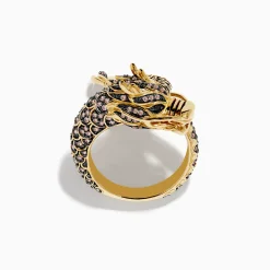 Rings|Effy Jewelry Safari 14K Yellow Gold Brown Diamond Dragon Ring