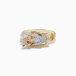Rings|BH Multi Safari 14K Yellow Gold Espresso and White Diamond Dragon Ring