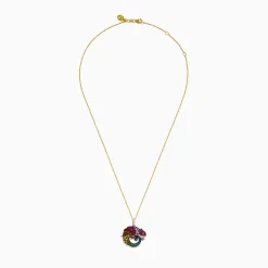 Necklaces & Pendants|Effy Jewelry Safari 14K Yellow Gold Multi Color Sapphire and Diamond Chameleon Pendant