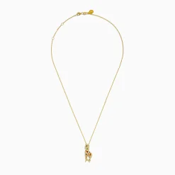 Necklaces & Pendants|Effy Jewelry Safari 14K Yellow Gold Multi Sapphire and Diamond Giraffe Pendant
