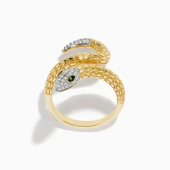 Rings|Effy Jewelry Safari 14k Yellow Gold Snake Diamond Ring
