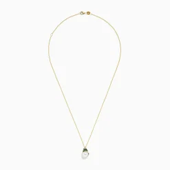 Necklaces & Pendants|BH Multi Safari 14K Yellow Gold Tsavorite, Diamond and Pearl Frog Pendant