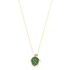 Necklaces & Pendants|Effy Jewelry Safari 14K Yellow Gold Tsavorite and Diamond Mini Turtle Pendant