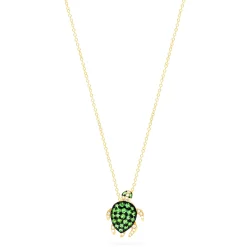 Necklaces & Pendants|Effy Jewelry Safari 14K Yellow Gold Tsavorite and Diamond Mini Turtle Pendant