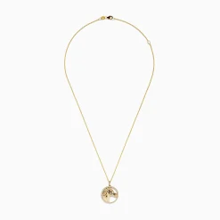 Necklaces & Pendants|Effy Jewelry Safari 14K Yellow Gold White and Black Diamond Horse Pendant