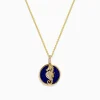 Necklaces & Pendants|Effy Jewelry Seaside 14K Gold Lapis and Diamond Seahorse Pendant