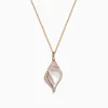 Necklaces & Pendants|Effy Jewelry Seaside 14K Rose Gold Quartz Crystal, Mother of Pearl, Diamond Pendant