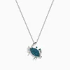 Necklaces & Pendants|Effy Jewelry Seaside 14K White Gold Blue Diamond Crab Pendant