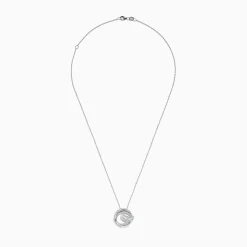 Necklaces & Pendants|BH Multi Seaside 14K White Gold Diamond Whale's Tail Pendant, 0.49 TCW