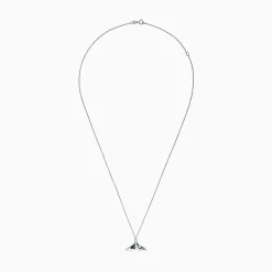 Necklaces & Pendants|Effy Jewelry Seaside 14K White Gold Diamond Whale's Tail Pendant, 0.05 TCW