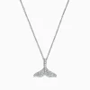 Necklaces & Pendants|Effy Jewelry Seaside 14K White Gold Diamond Whale's Tail Pendant, 0.28 TCW
