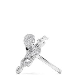 Rings|Effy Jewelry Seaside 14K White Gold Diamond Octopus Ring, 1.33 TCW