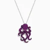 Necklaces & Pendants|Effy Jewelry Seaside 14K White Gold Pink Sapphire and Diamond Octopus Pendant