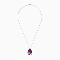 Necklaces & Pendants|Effy Jewelry Seaside 14K White Gold Pink Sapphire and Diamond Octopus Pendant