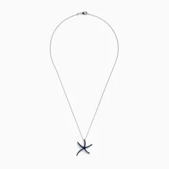 Necklaces & Pendants|BH Multi Seaside 14K White Gold Sapphire Starfish Pendant