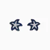 Earrings|Effy Jewelry Seaside 14K White Gold Sapphire u0026 Diamond Starfish Studs, 0.82 TCW