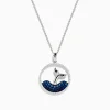 Necklaces & Pendants|Effy Jewelry Seaside 14K White Gold Sapphire and Diamond Whale's Tail Pendant