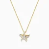 Necklaces & Pendants|Effy Jewelry Seaside 14K Yellow Gold Diamond Starfish Pendant