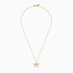 Necklaces & Pendants|Effy Jewelry Seaside 14K Yellow Gold Diamond Starfish Pendant, 0.13 TCW