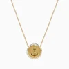 Necklaces & Pendants|Effy Jewelry Seaside 14K Yellow Gold Diamond Anchor Necklace