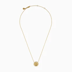 Necklaces & Pendants|Effy Jewelry Seaside 14K Yellow Gold Diamond Anchor Necklace