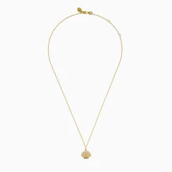 Necklaces & Pendants|Effy Jewelry Seaside 14K Yellow Gold Diamond Seashell Pendant