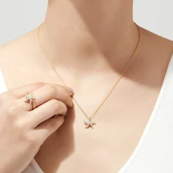 Necklaces & Pendants|Effy Jewelry Seaside 14K Yellow Gold Diamond Starfish Pendant, 0.36 TCW