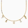 Necklaces & Pendants|Effy Jewelry Seaside 14K Yellow Gold Diamond Charm Necklace