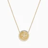 Necklaces & Pendants|Effy Jewelry Seaside 14K Yellow Gold Diamond Starfish Necklace