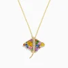 Necklaces & Pendants|Effy Jewelry Seaside 14K Yellow Gold Multi Sapphire and Diamond Stingray Pendant